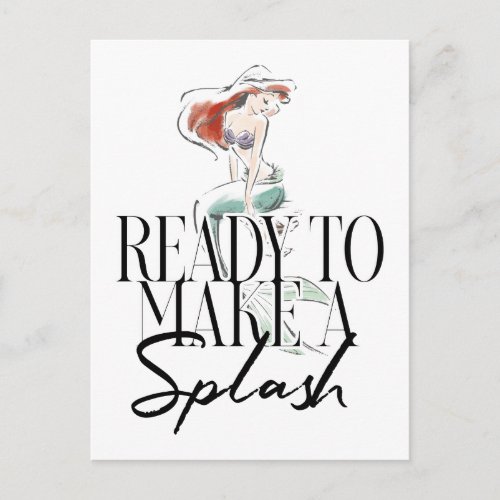 Ariel  Ready To Make A Splash Postcard