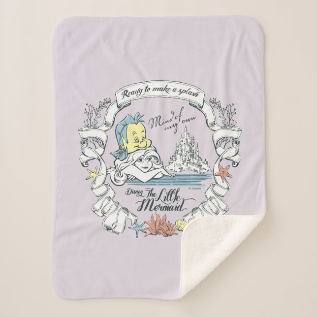 Ariel | Ready to Make a Splash Sherpa Blanket (Front)