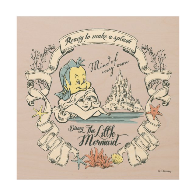 Ariel | Ready to Make a Splash Wood Wall Art (Front)