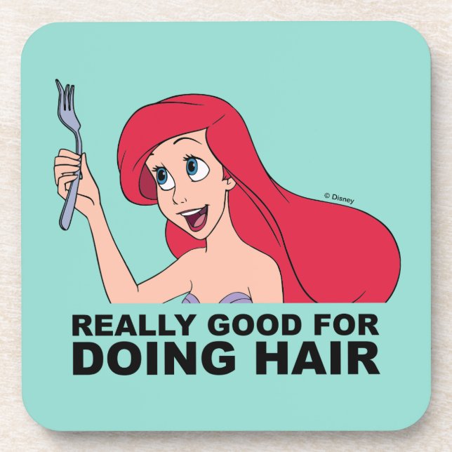 Ariel | Really Good for Doing Hair Beverage Coaster (Front)