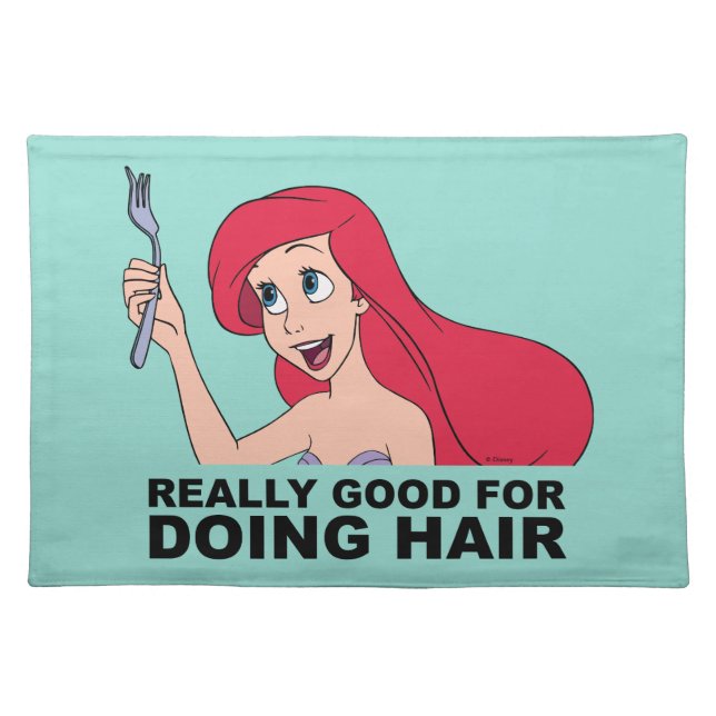 Ariel | Really Good for Doing Hair Cloth Placemat (Front)