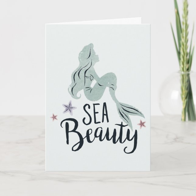Ariel Silhouette "Sea Beauty" Card (Front)