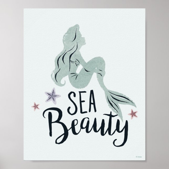Ariel Silhouette "Sea Beauty" Poster (Front)