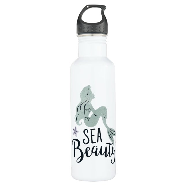 Ariel Silhouette "Sea Beauty" Stainless Steel Water Bottle (Front)