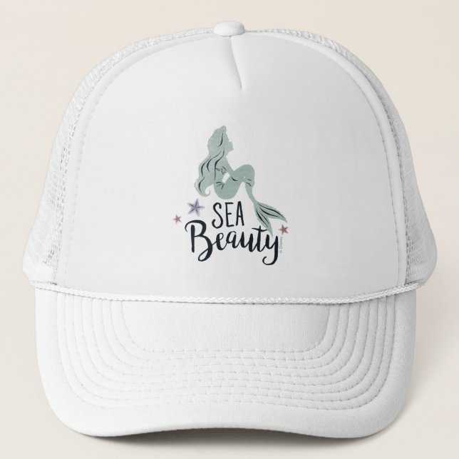 Ariel Silhouette "Sea Beauty" Trucker Hat (Front)