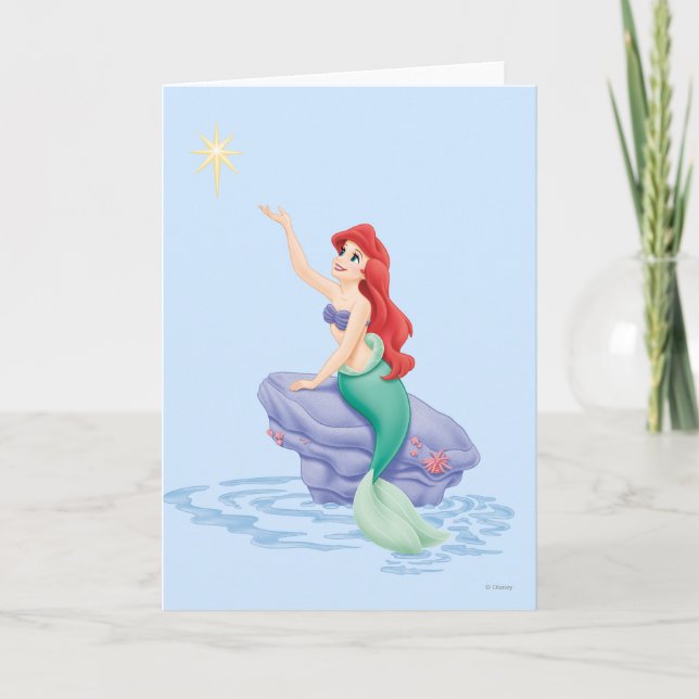Ariel Sitting on Rock Card (Front)