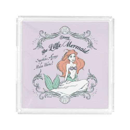 Ariel  Sparkles Always Make Waves Acrylic Tray