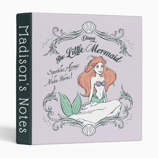 Ariel | Sparkles Always Make Waves Binder (Front/Spine)