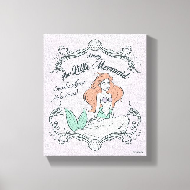 Ariel | Sparkles Always Make Waves Canvas Print (Front)