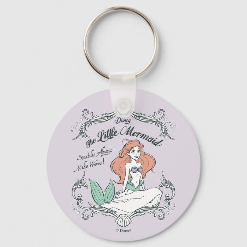 Ariel  Sparkles Always Make Waves Keychain