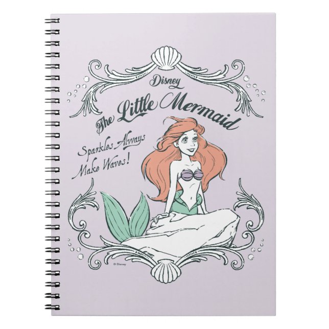 Ariel | Sparkles Always Make Waves Notebook (Front)
