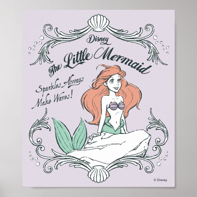 Ariel | Sparkles Always Make Waves Poster (Front)