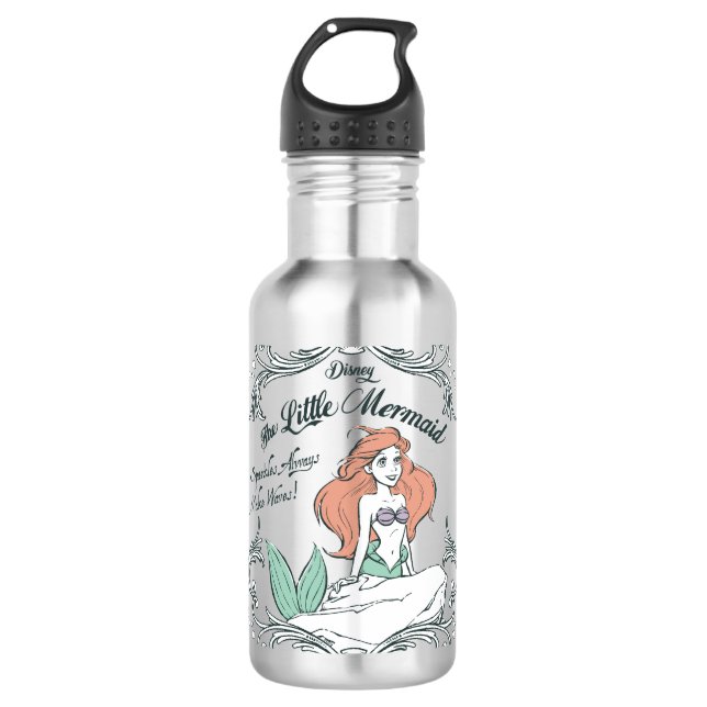 Ariel | Sparkles Always Make Waves Stainless Steel Water Bottle (Front)