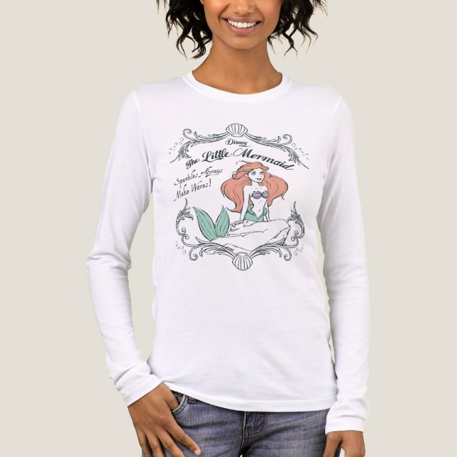 Ariel | Sparkles Always Make Waves Tri-Blend Shirt (Front)