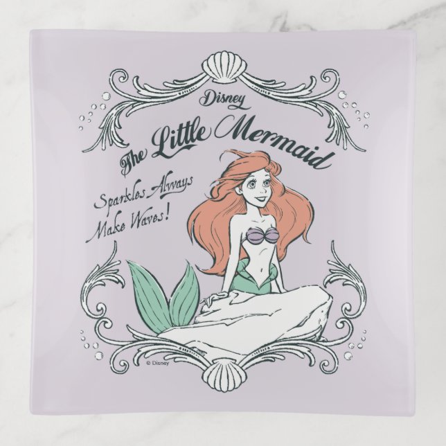 Ariel | Sparkles Always Make Waves Trinket Tray (Front)