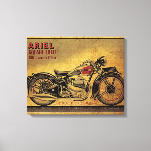 Ariel Square Four vintage motorcycle Canvas Print