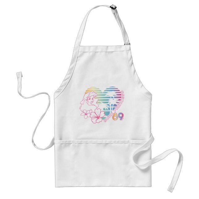 Ariel Surf Princess 89 Tropical Heart Adult Apron (Front)