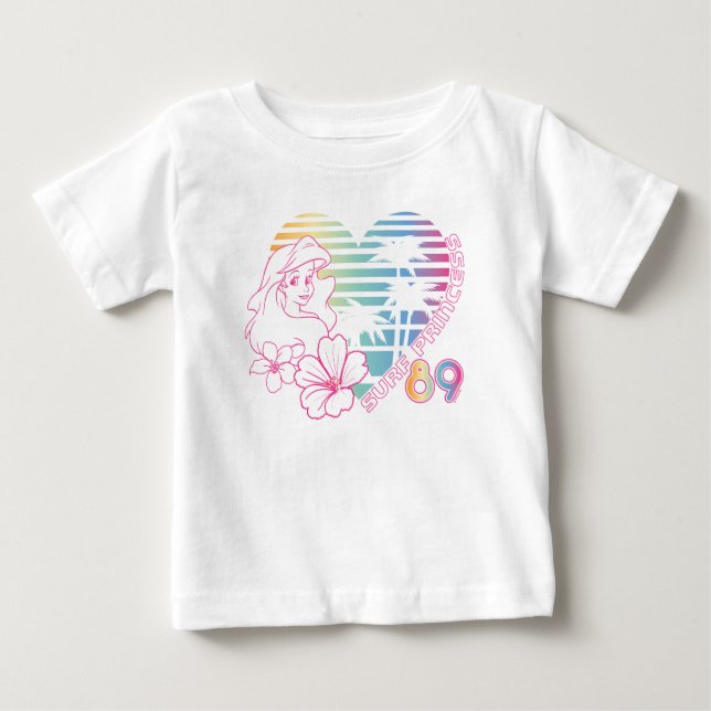 Ariel Surf Princess 89 Tropical Heart Baby T-Shirt (Front)