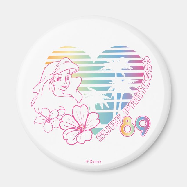 Ariel Surf Princess 89 Tropical Heart Magnet (Front)
