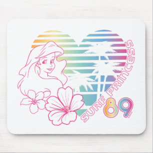 Ariel Surf Princess 89 Tropical Heart Mouse Pad