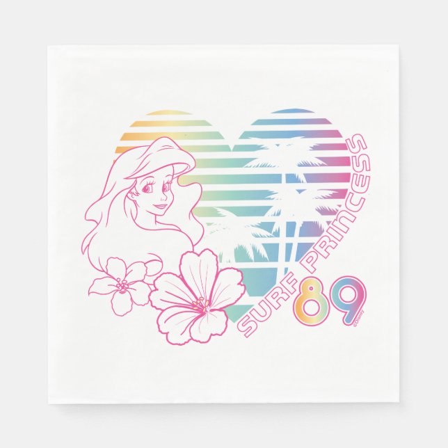 Ariel Surf Princess 89 Tropical Heart Napkins (Front)