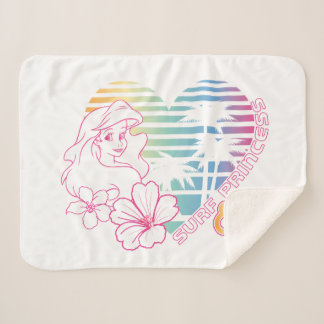 Ariel Surf Princess 89 Tropical Heart Sherpa Blanket