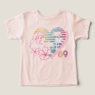 Ariel Surf Princess 89 Tropical Heart Toddler T-shirt