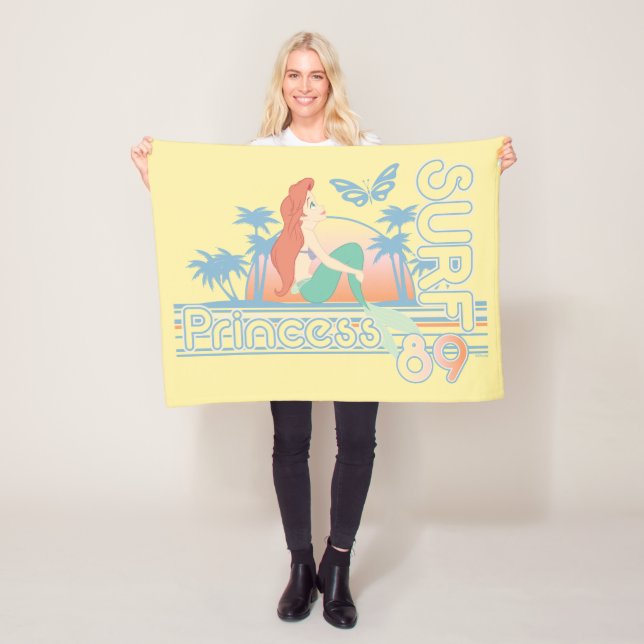 Ariel Surf Princess 89 Tropical Sunset Fleece Blanket (In Situ)
