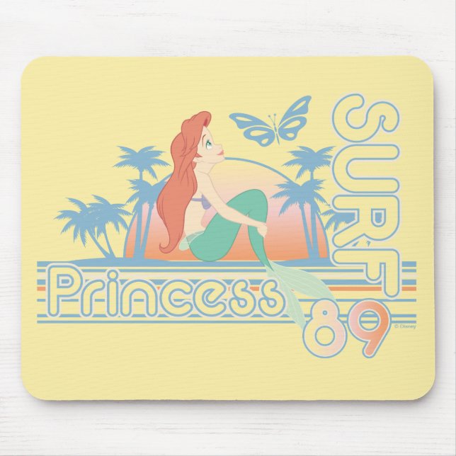 Ariel Surf Princess 89 Tropical Sunset Mouse Pad (Front)