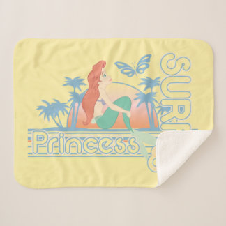 Ariel Surf Princess 89 Tropical Sunset Sherpa Blanket