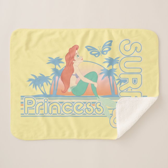 Ariel Surf Princess 89 Tropical Sunset Sherpa Blanket (Front (Horizontal))