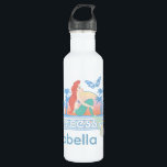 Ariel Surf Princess 89 Tropical Sunset Stainless Steel Water Bottle<br><div class="desc">Have fun in the sun with Ariel! This retro style sunset graphic features Ariel out by the palm trees watching a butterfly. Shop this graphic on your favorite custom Zazzle gifts!</div>
