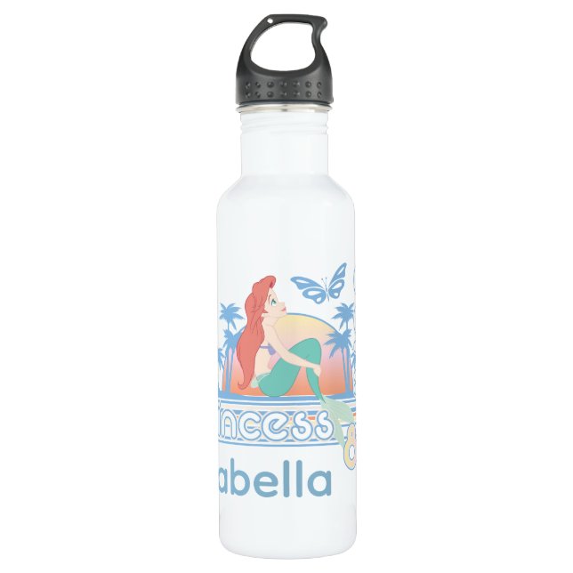 Ariel Surf Princess 89 Tropical Sunset Stainless Steel Water Bottle (Front)
