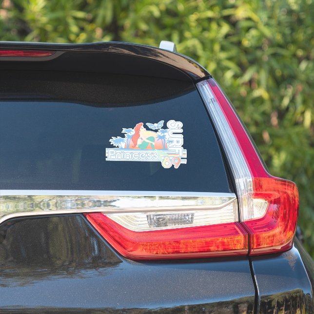 Ariel Surf Princess 89 Tropical Sunset Sticker (Car Side)
