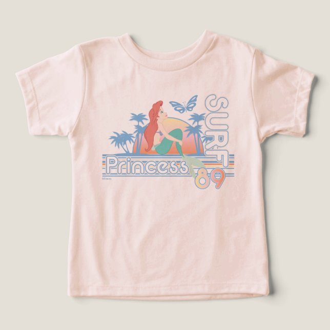Ariel Surf Princess 89 Tropical Sunset Toddler T-shirt (Design Front)