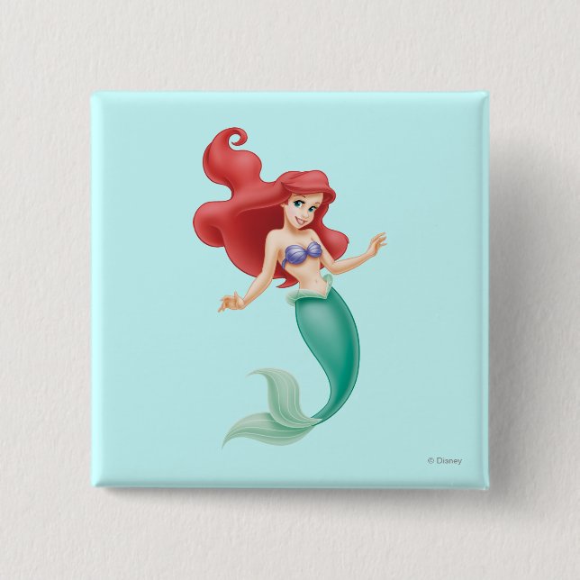 Ariel Swimming Button (Front)