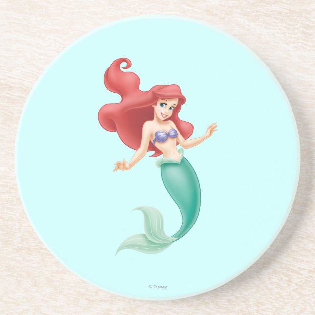 Ariel Swimming Sandstone Coaster (Front)