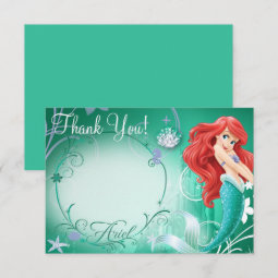 Ariel Thank You Cards Zazzle