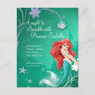 Ariel   The Little Mermaid Birthday Invitation