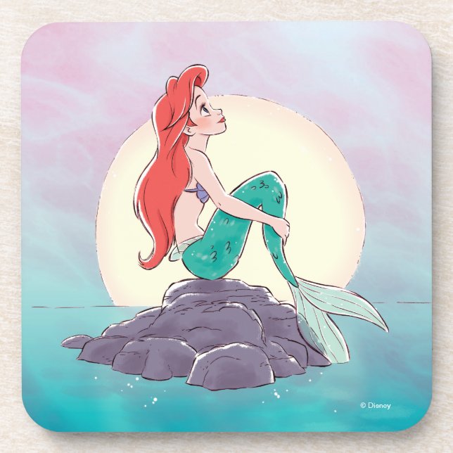 Ariel | The Little Mermaid - Pearlescent Princess Beverage Coaster (Front)