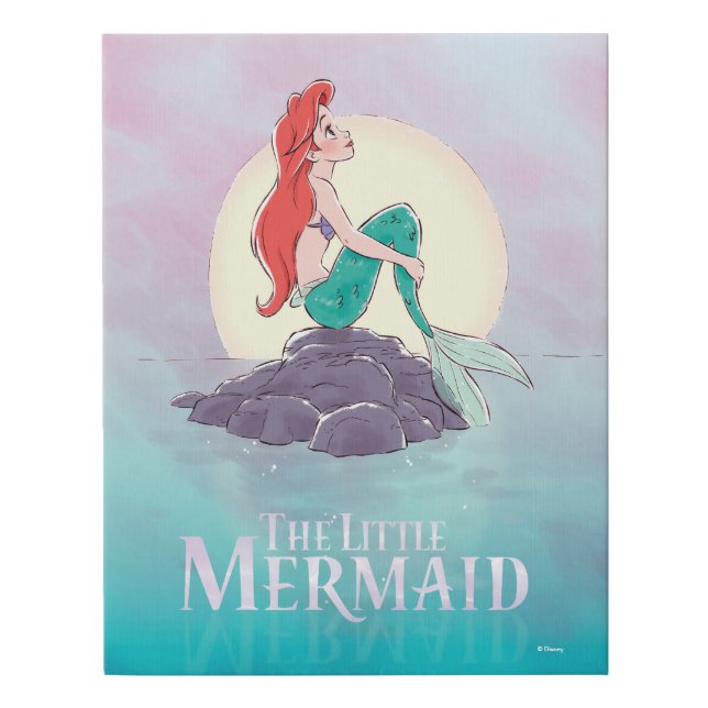 Ariel | The Little Mermaid - Pearlescent Princess Faux Canvas Print (Front)