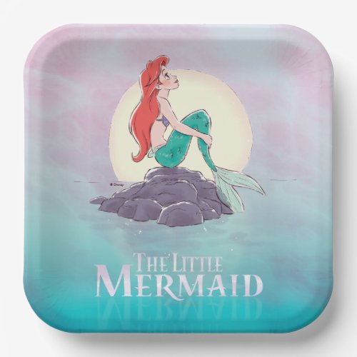 Ariel  The Little Mermaid _ Pearlescent Princess Paper Plates