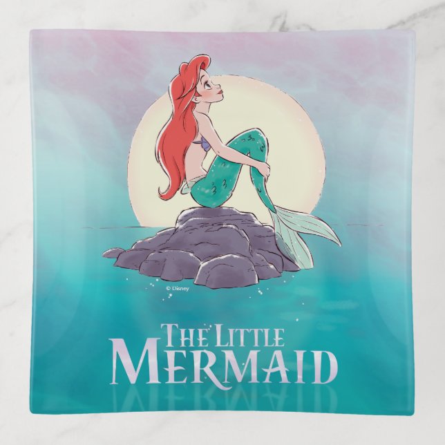 Ariel | The Little Mermaid - Pearlescent Princess Trinket Tray (Front)