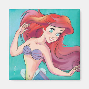 Ariel The Little Mermaid Watercolor Birthday Magnet