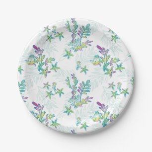 Ariel The Little Mermaid - Watercolor Birthday Paper Plates