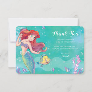 Ariel The Little Mermaid Watercolor Thank You