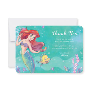 Ariel | The Little Mermaid | Watercolor Thank You Card