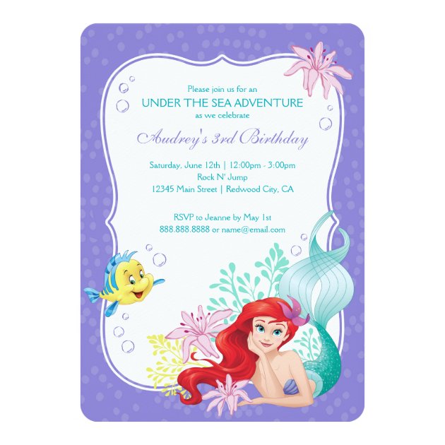 Ariel | Under The Sea Adventure Birthday Invitation