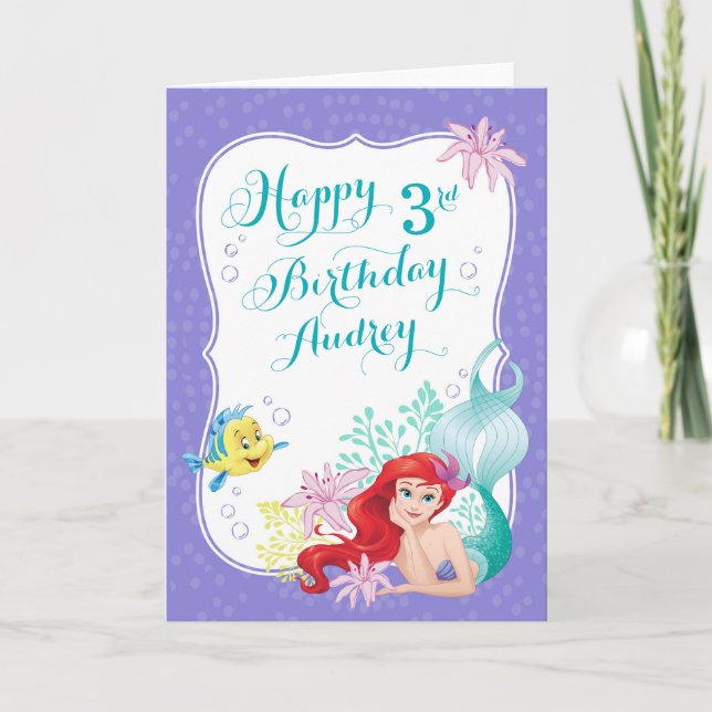 Ariel | Under the Sea Adventure Happy Birthday Card (Front)