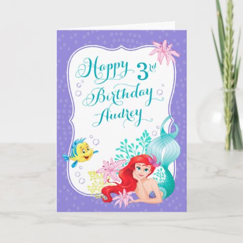 Ariel  Under the Sea Adventure Happy Birthday Card